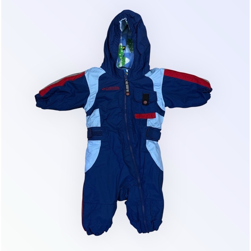 Columbia Super Speed Freeze One Piece Snowsuit Red and Blue‎ Infant Size 6M